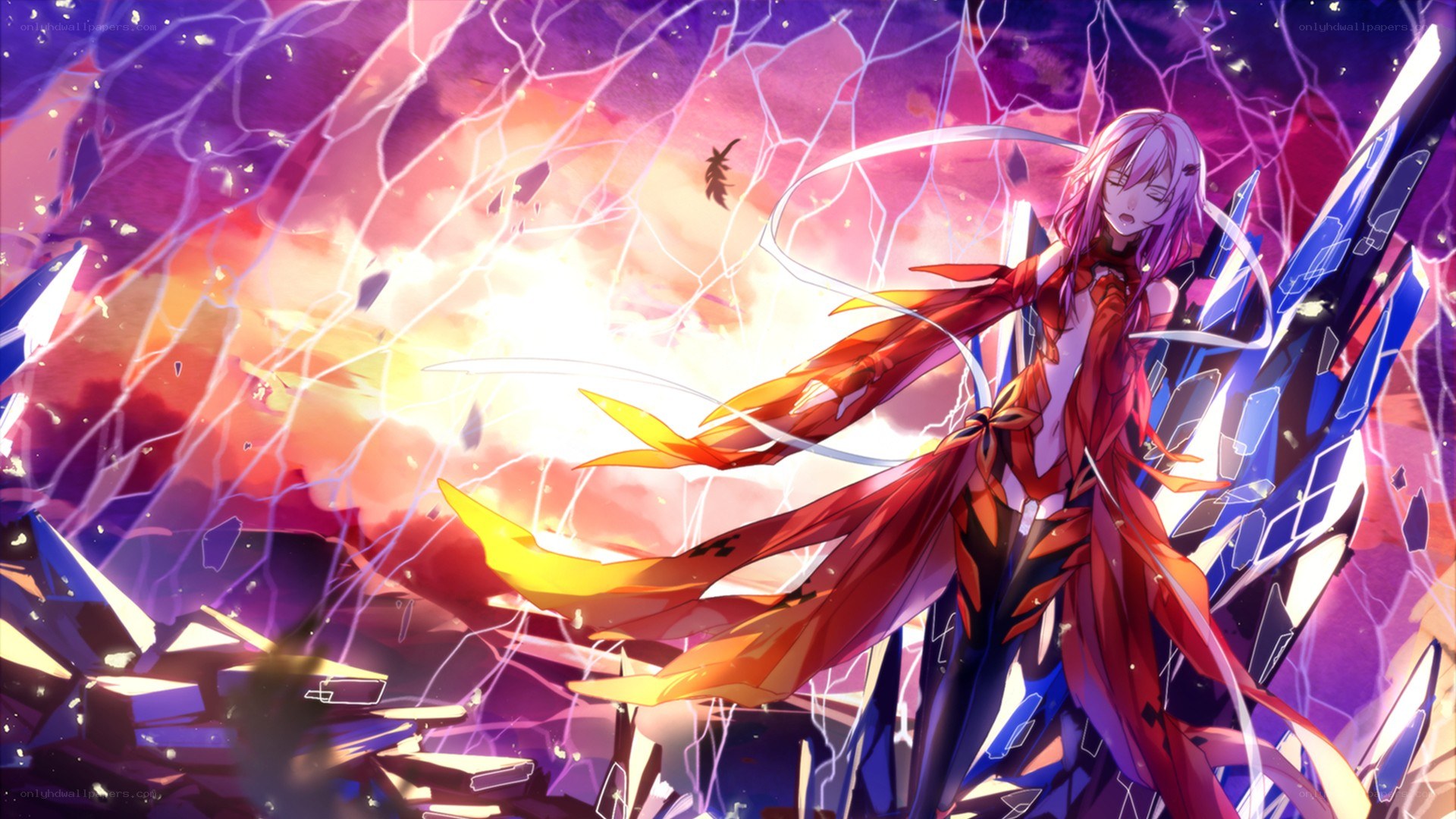 anime character in battle