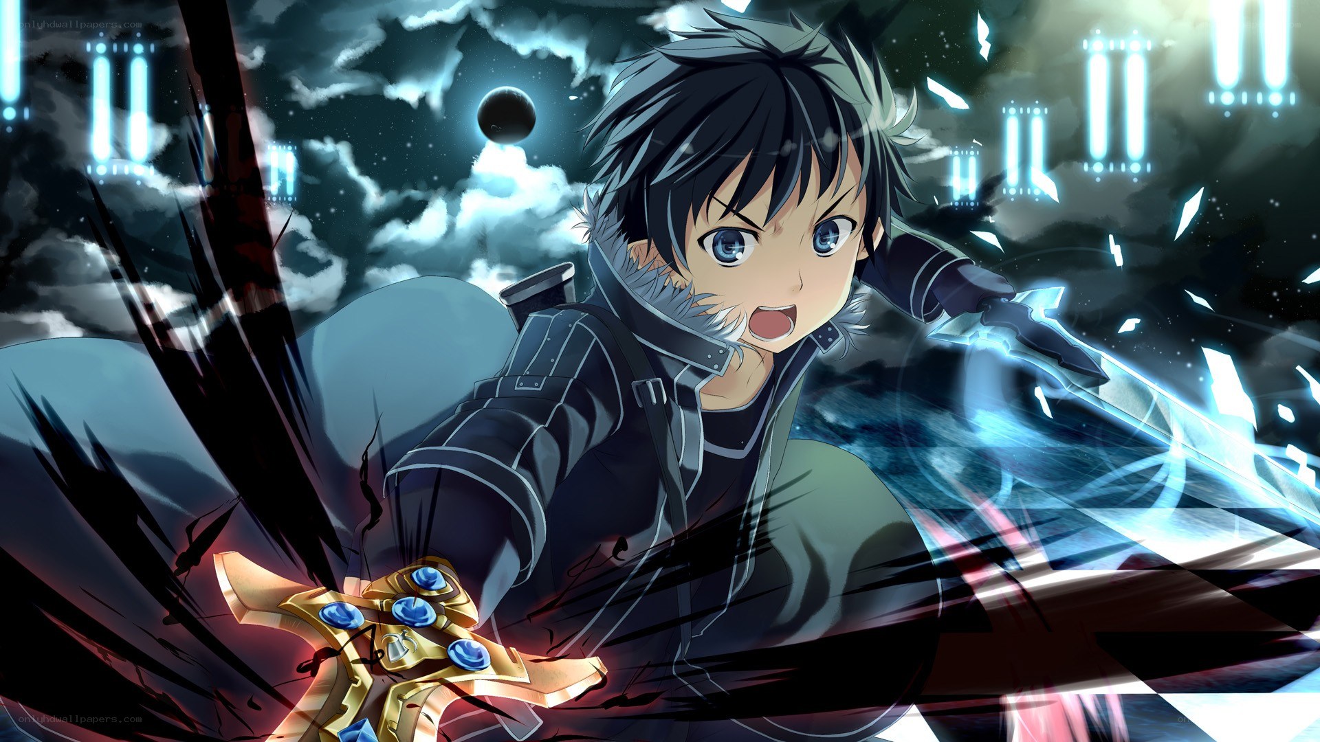 anime character in battle