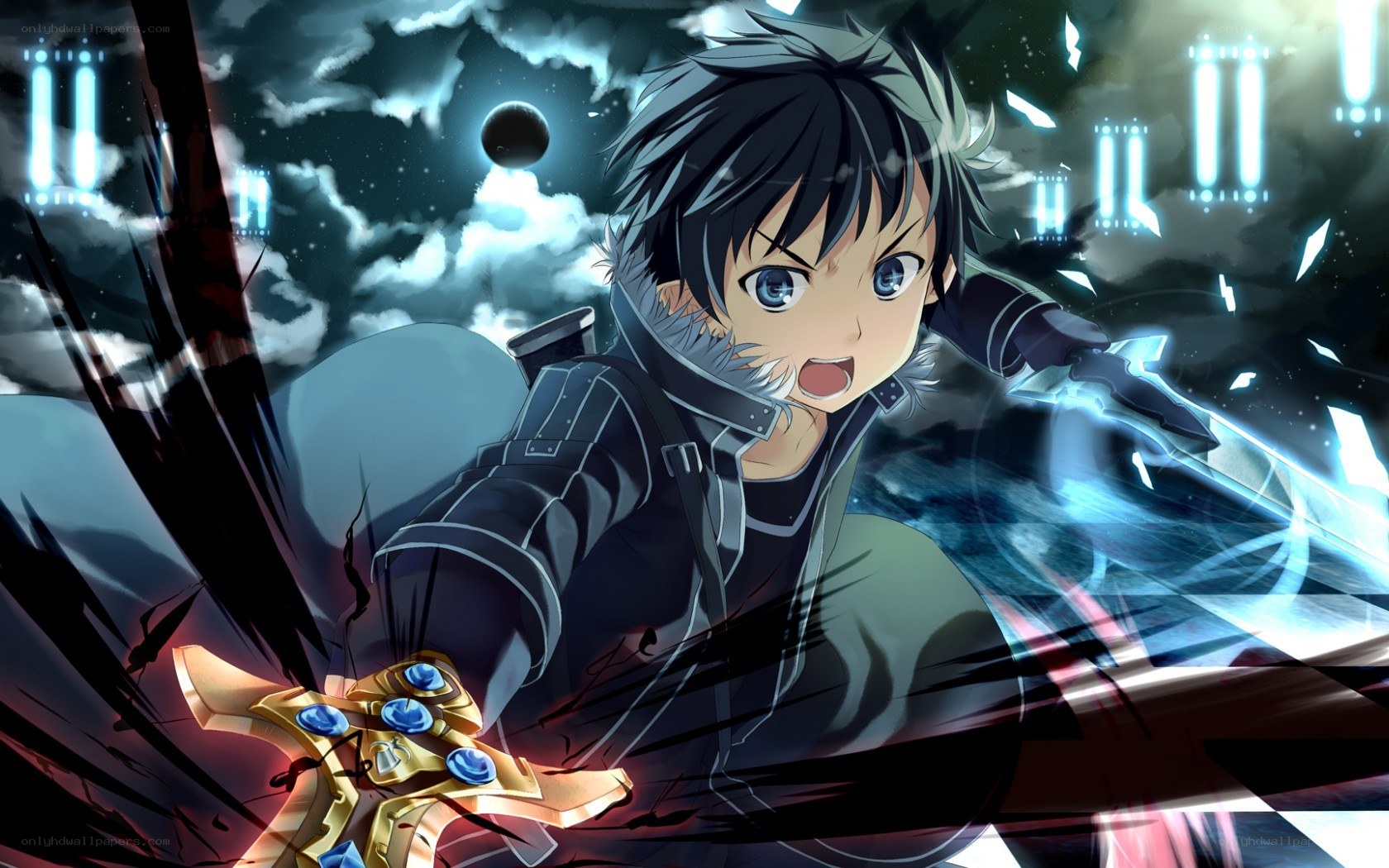 anime character in battle