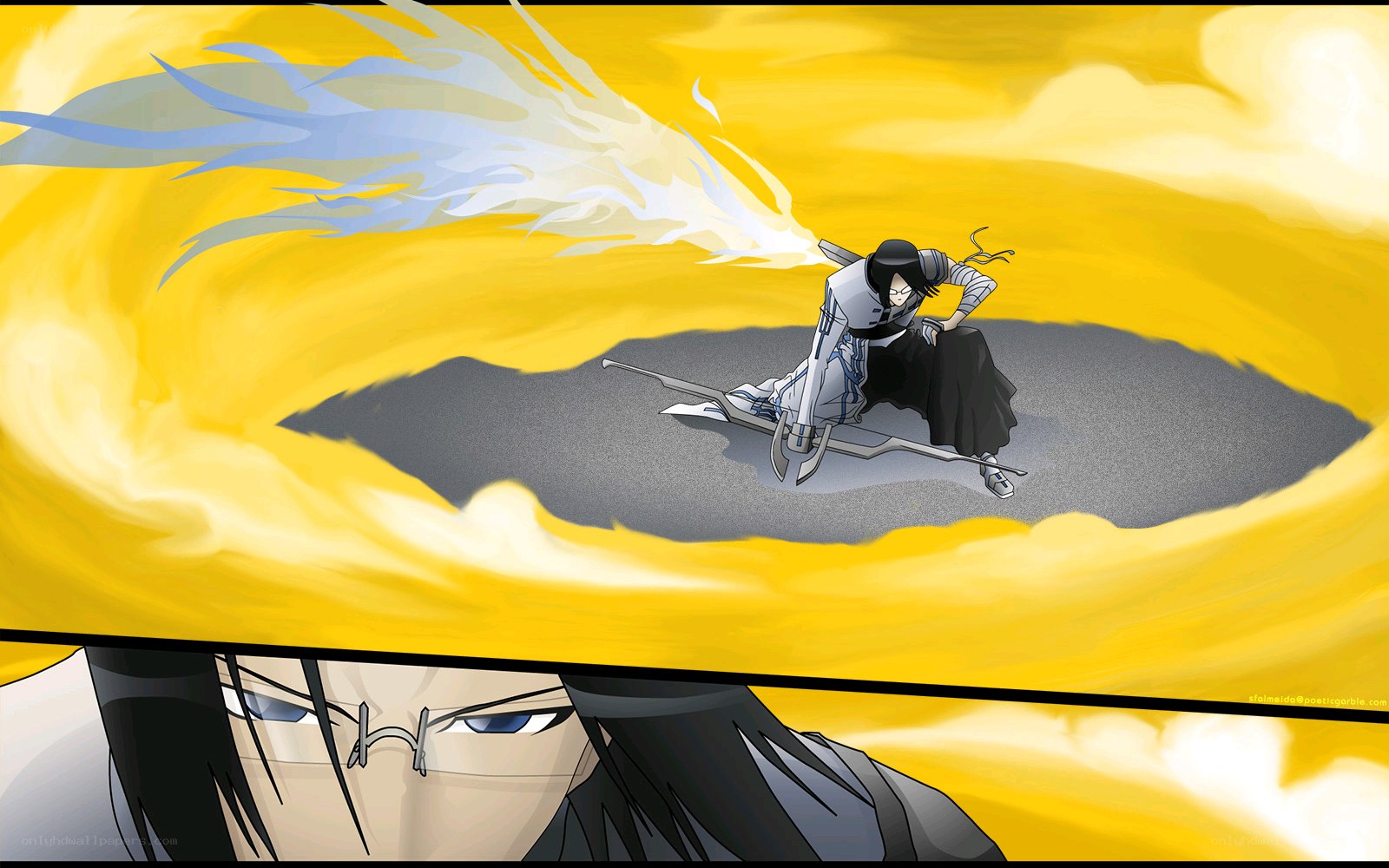 anime character in battle