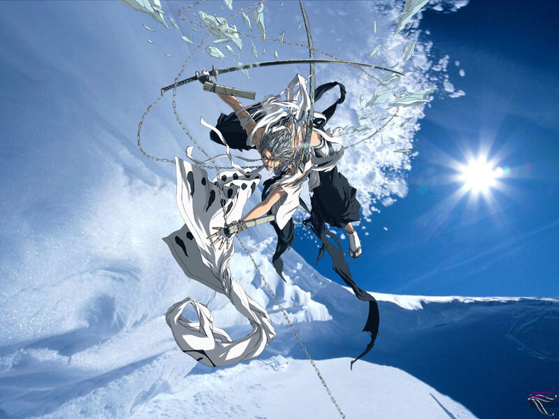 Anime Character in Battle — Blue, Dramatic