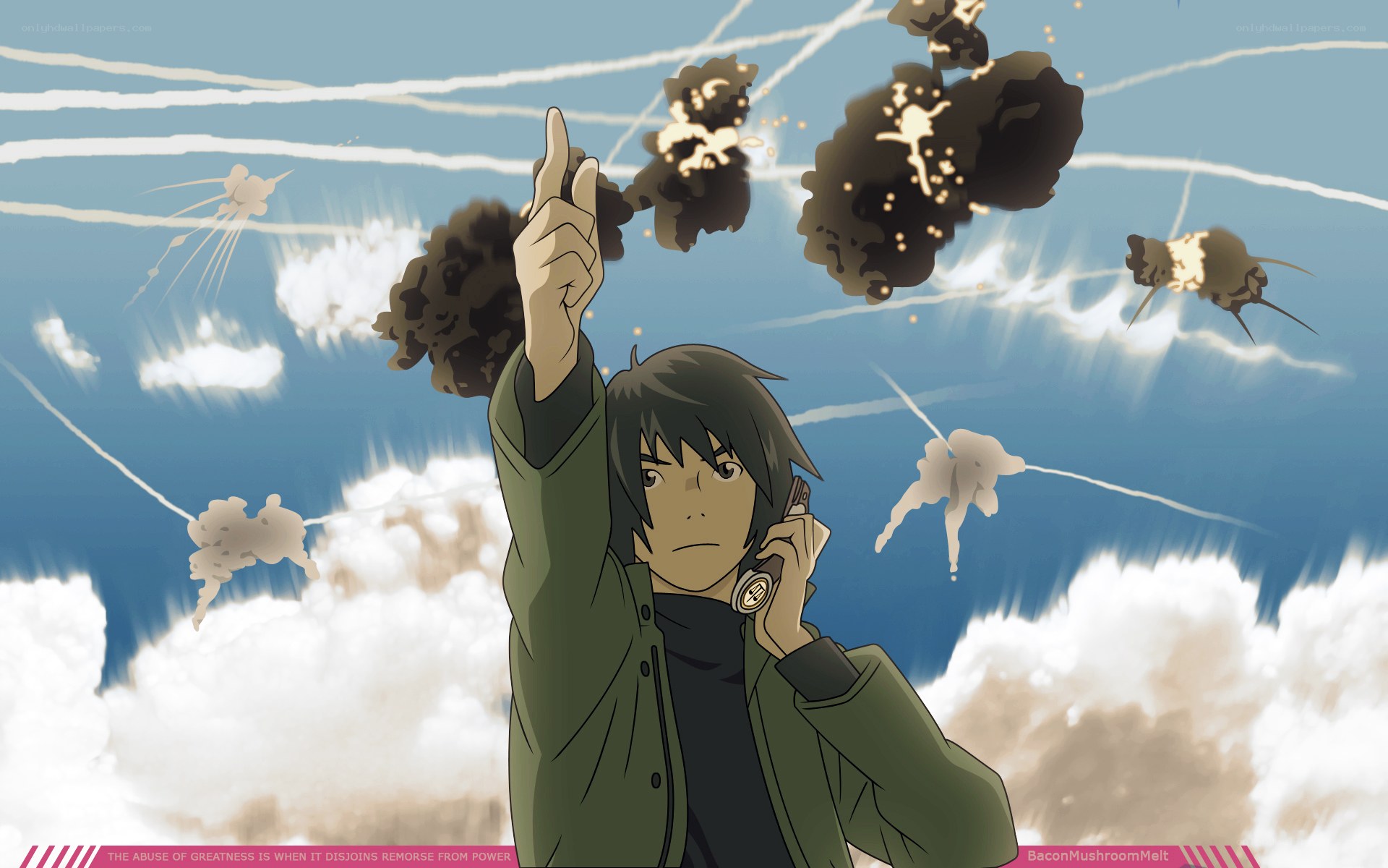 anime character in battle scene