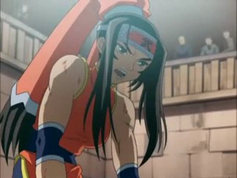 anime character in battle stance