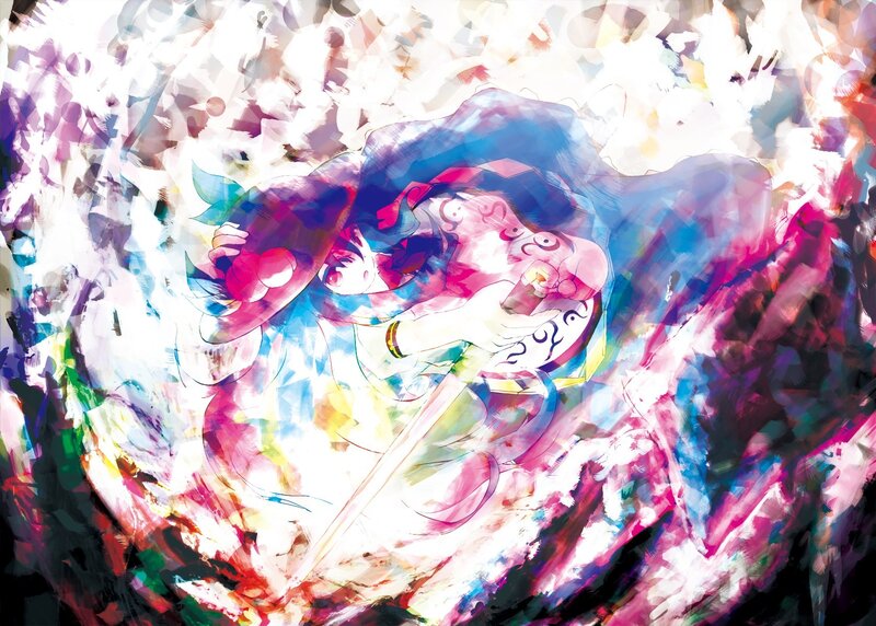 Anime Character in Battle — White, Dramatic, Intense, Digital Art, Sword