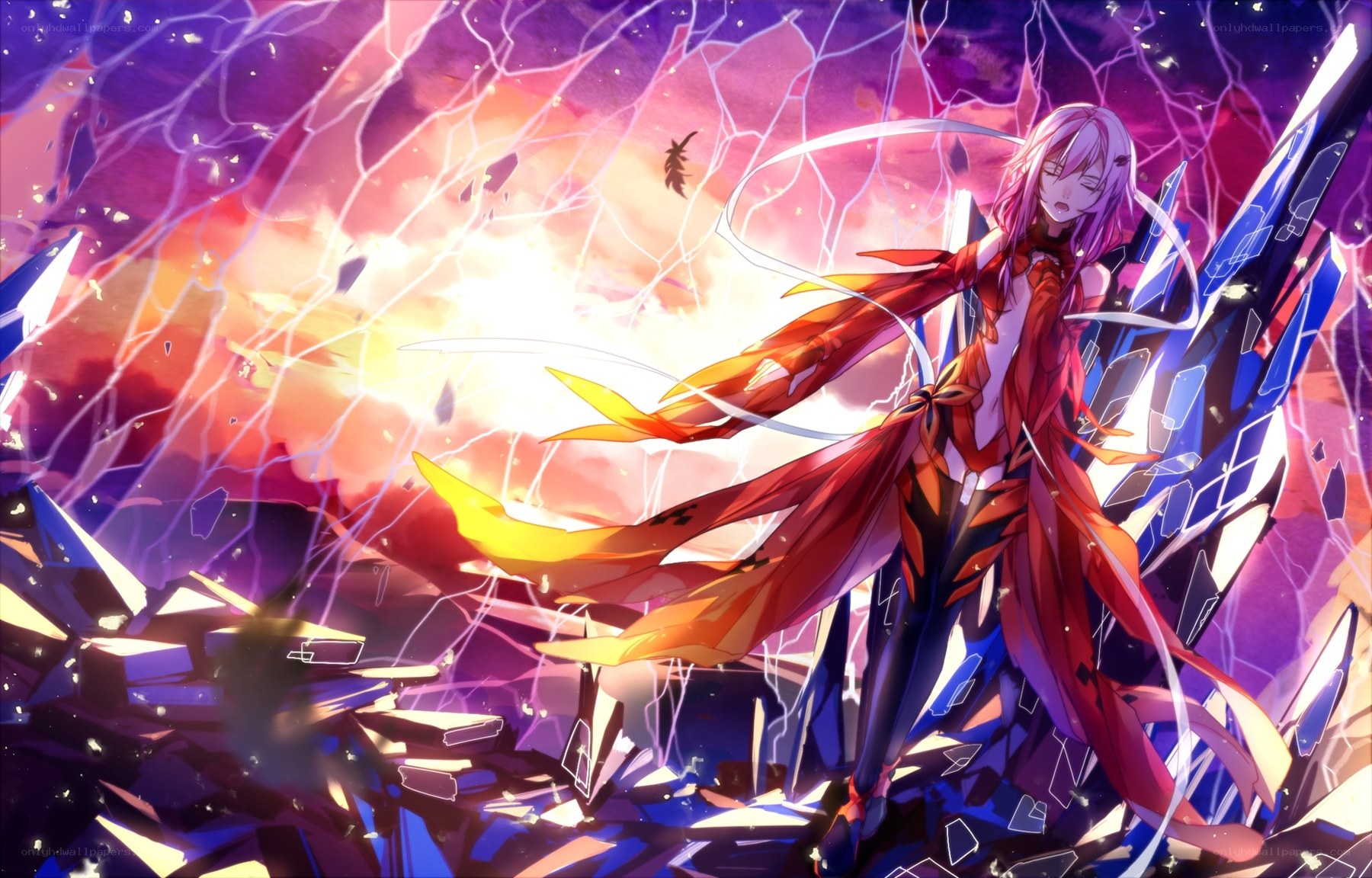 Anime character in battle