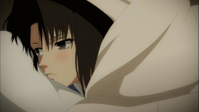 Anime Character in Bed — White, Calm, Pillow