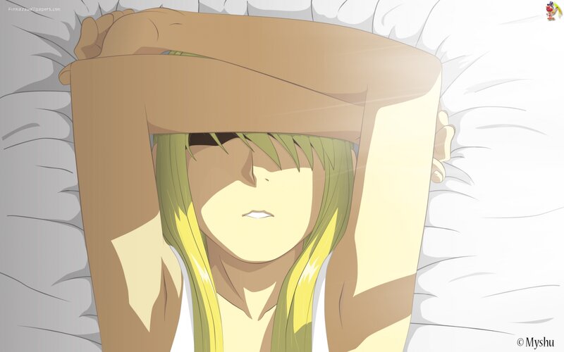 Anime Character in Bed — Yellow