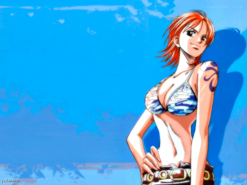 Anime character in bikini