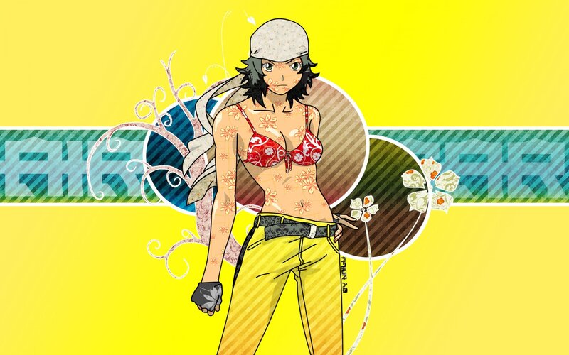 Anime Character in Bikini — Yellow, Vibrant
