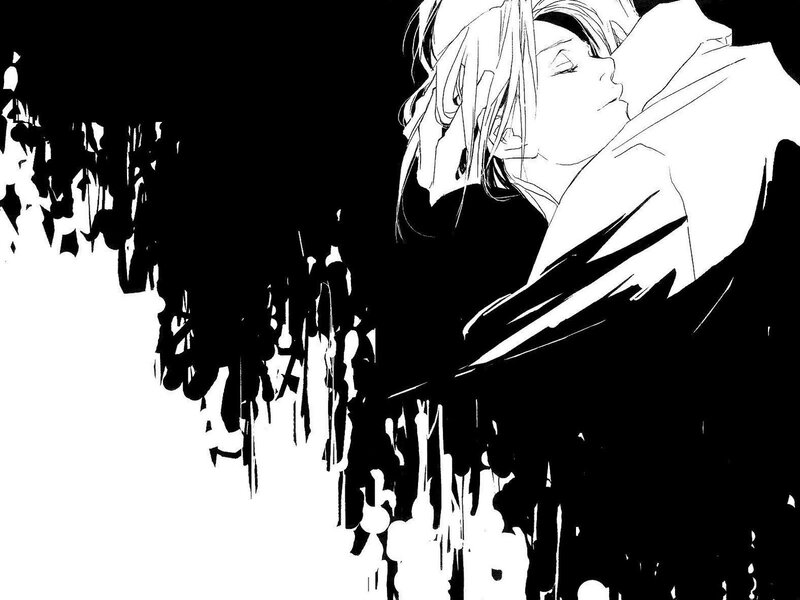 anime character in black and white