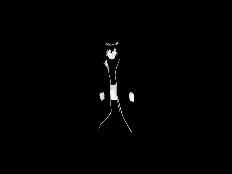 anime character in black and white