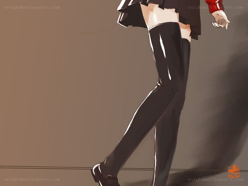 anime character in black boots