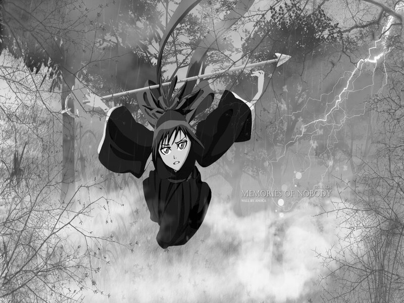 Anime Character in Black Cloak — Dramatic, Manga, Forest