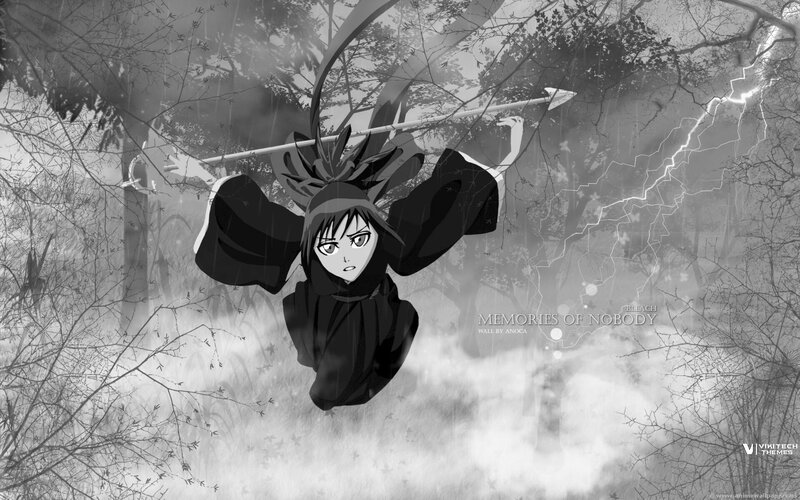 Anime Character in Black Cloak — Dramatic, Night, Forest