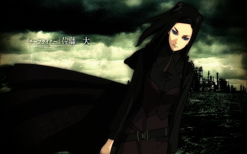 Anime Character in Black Cloak — Dramatic, Night