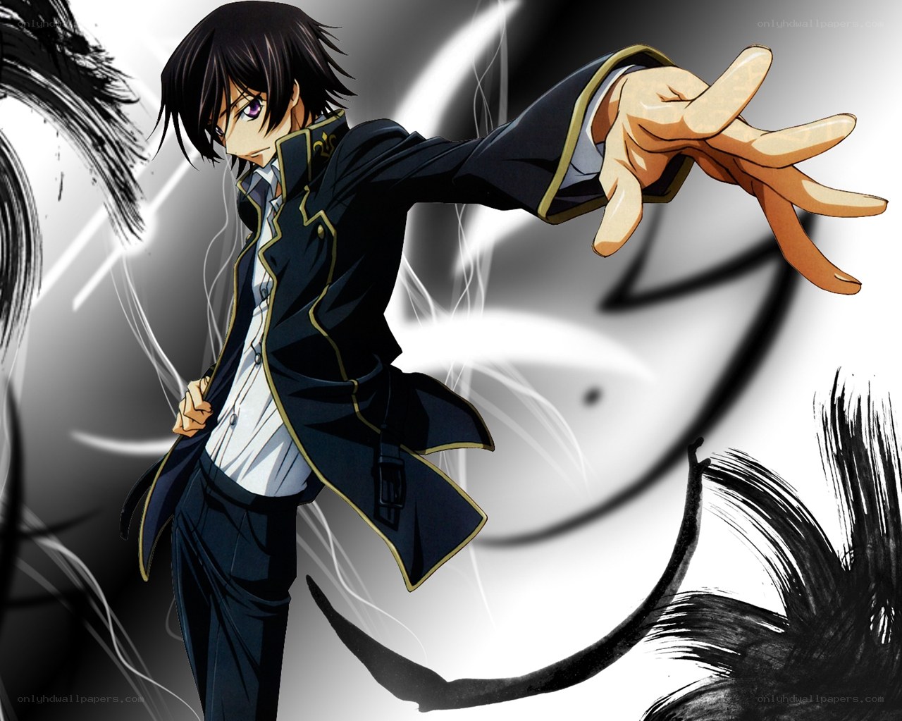 anime character in black coat