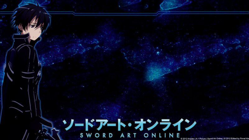 Anime Character in Black Coat — Blue