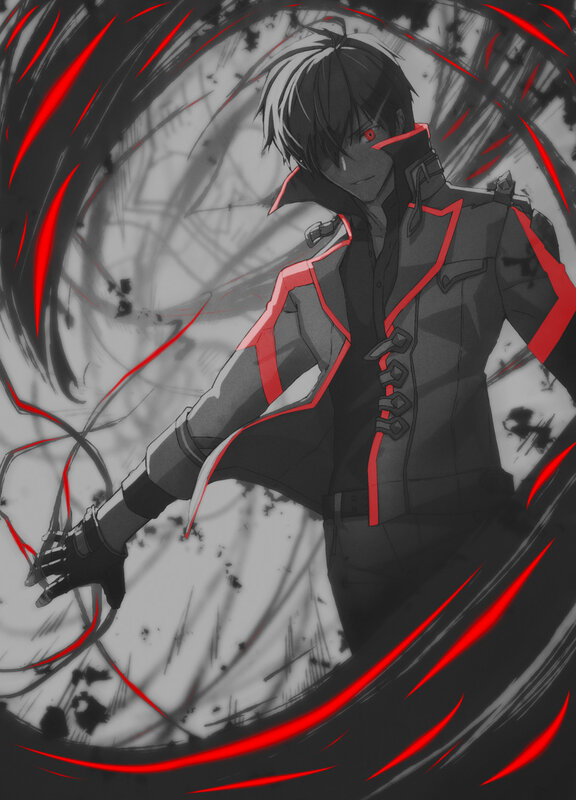 Anime Character in Black Coat — Dramatic, Manga