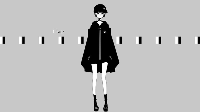 Anime Character in Black Coat — Neutral