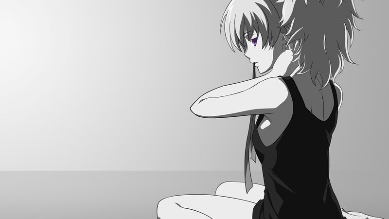 anime character in black dress