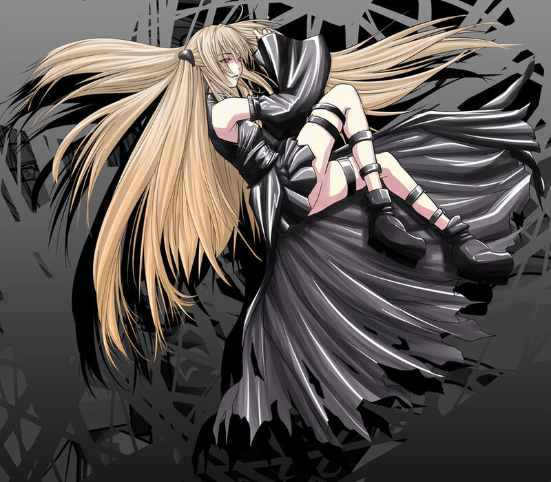 anime character in black dress