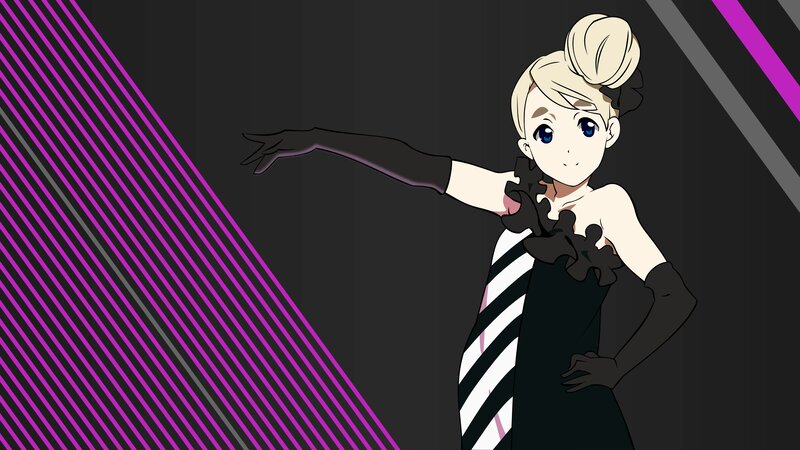 anime character in black dress