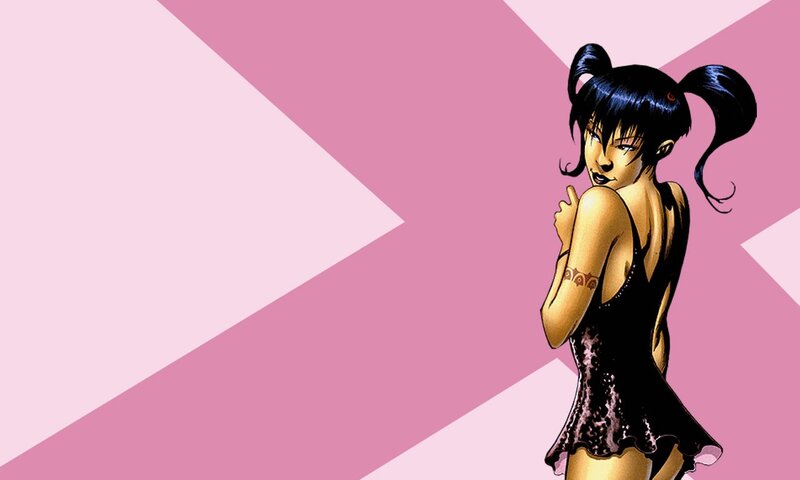 anime character in black dress