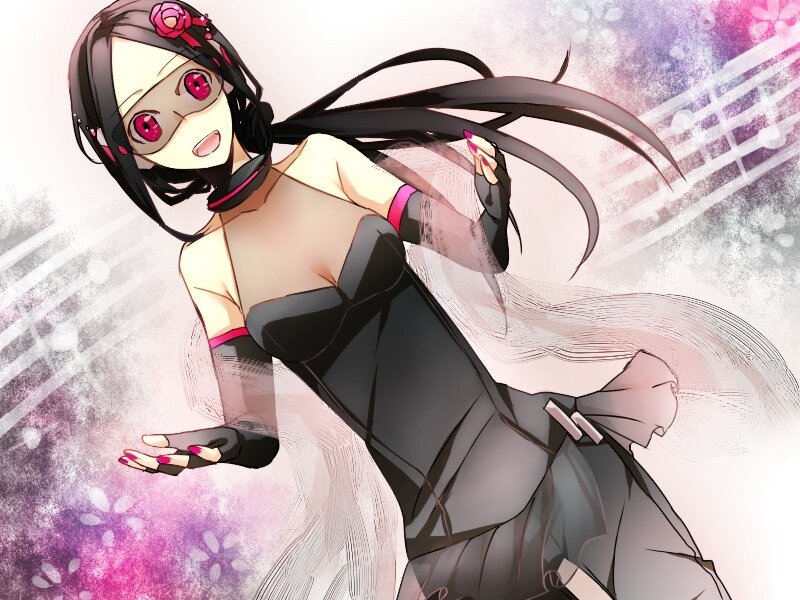 Anime Character in Black Dress — Dynamic