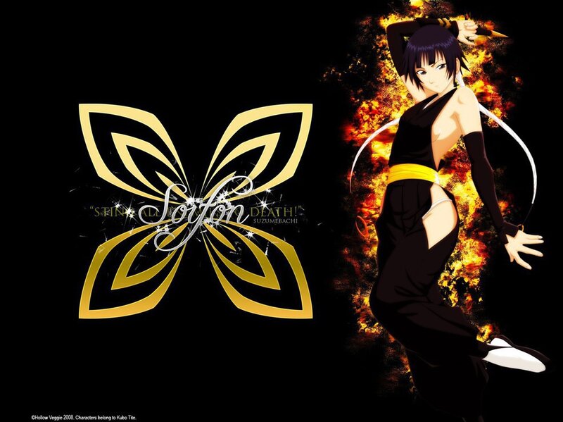 Anime Character in Black Outfit — Dramatic, Fire