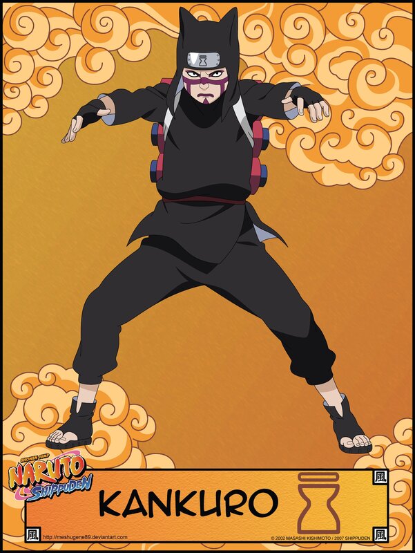 Anime Character in Black Outfit — Orange