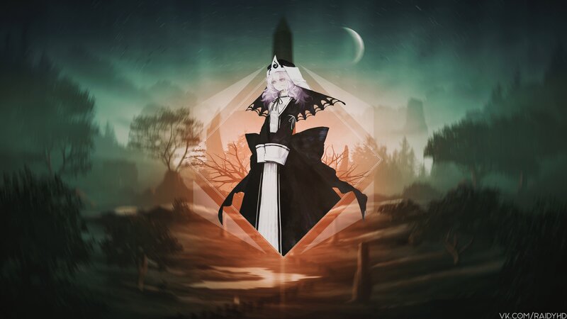 Anime Character in Black Robe — Mysterious