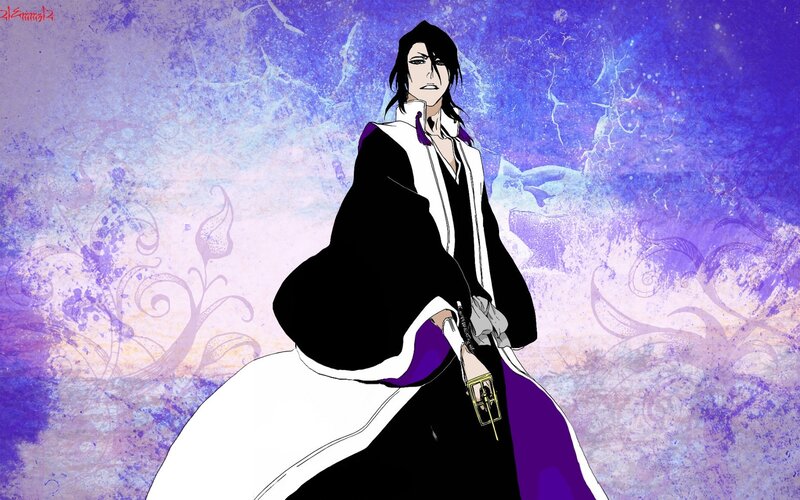 Anime Character in Black Robe — Purple