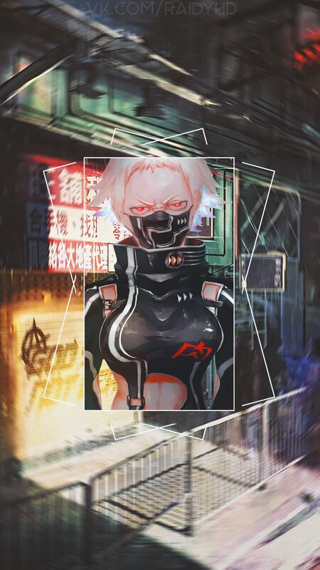 Anime Character in Black Suit — Dramatic, Night