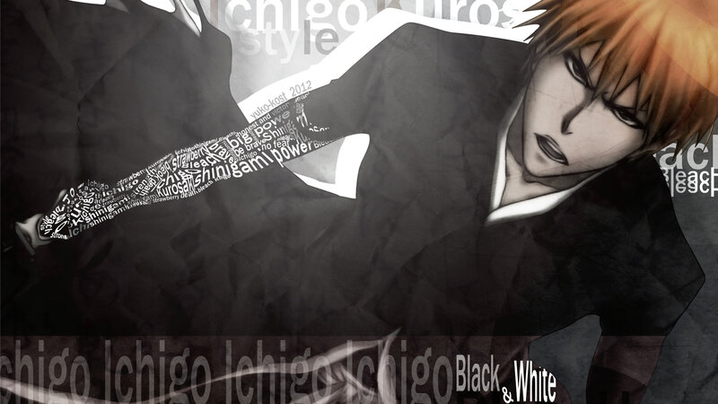 Anime Character in Black Suit — Dramatic, Text Overlay