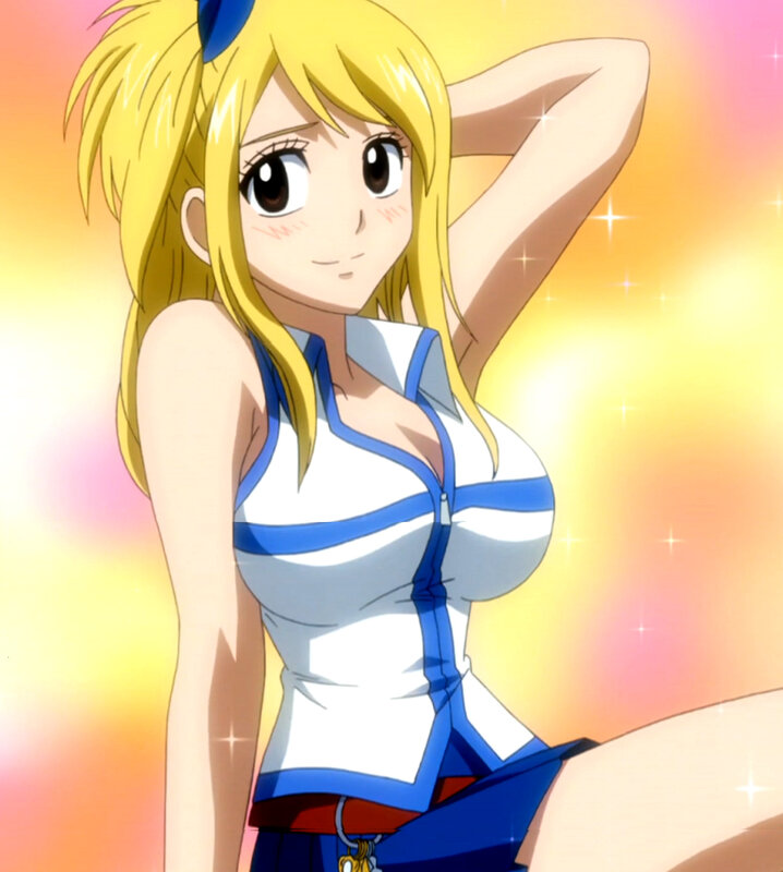 anime character in blue and white outfit