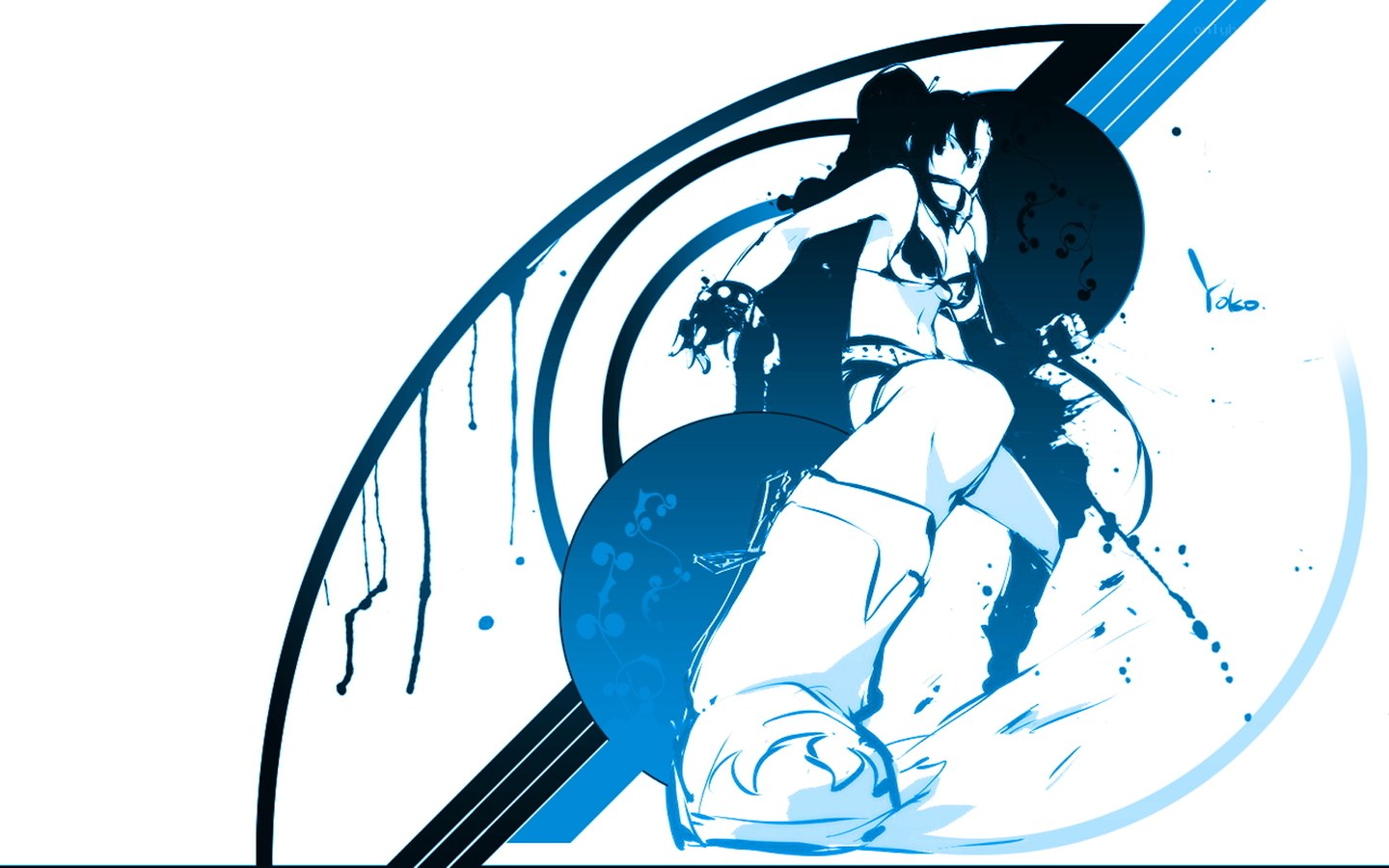 anime character in blue art