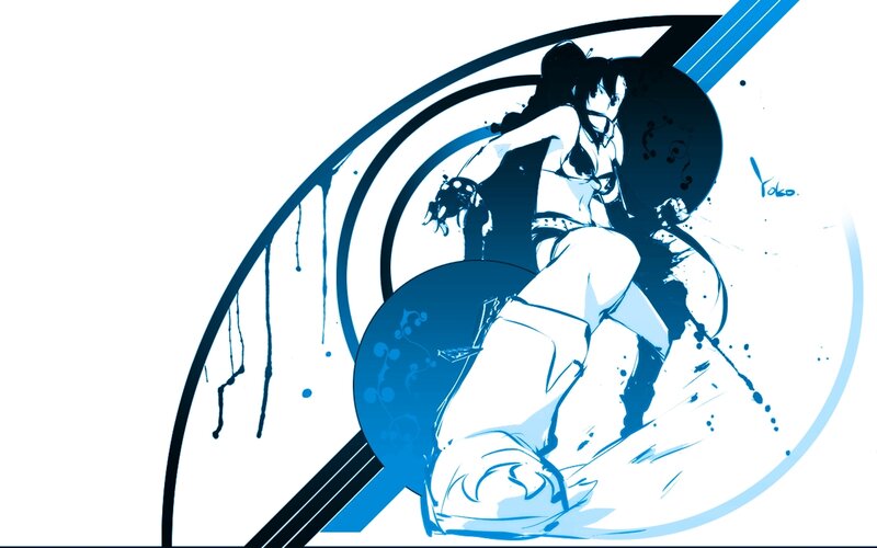 anime character in blue art