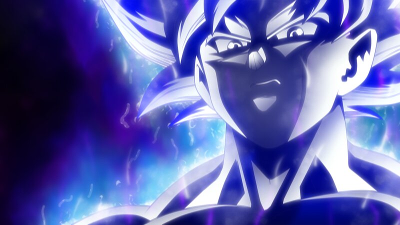Anime Character in Blue Aura — Dramatic