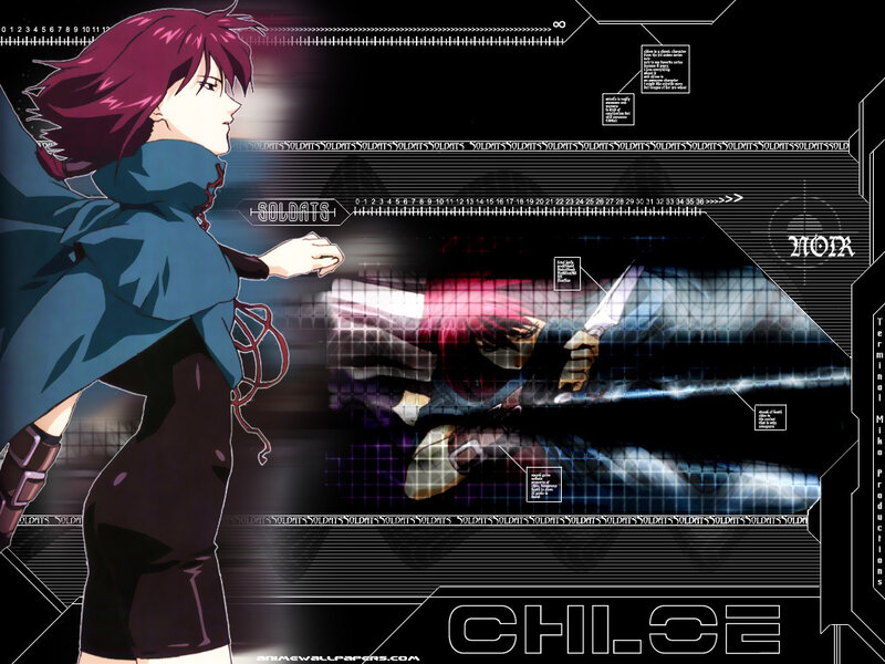 Anime Character in Blue Cloak — Black, Dramatic