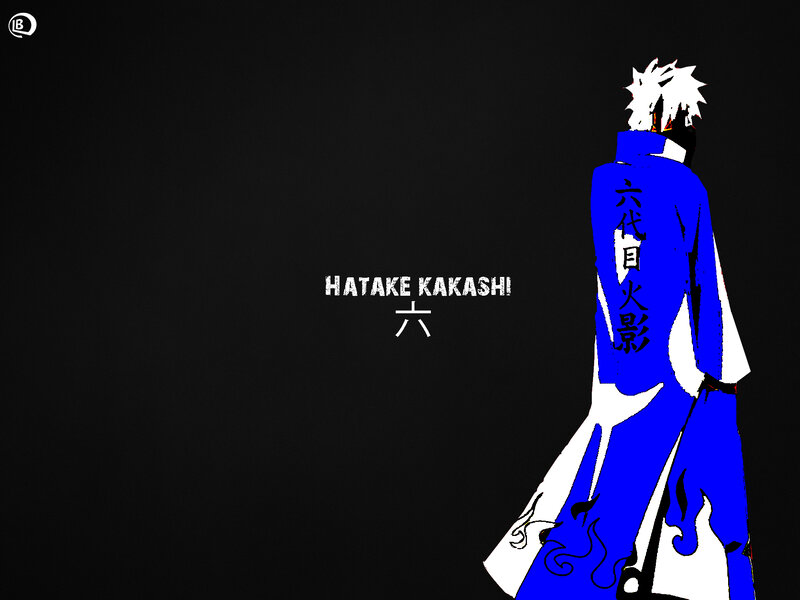 Anime Character in Blue Cloak — Black