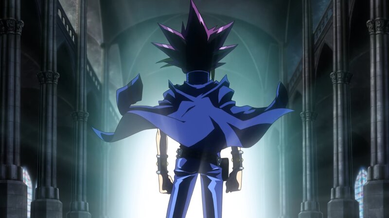 Anime Character in Blue Cloak — Dramatic