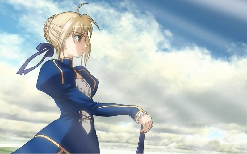 anime character in blue dress