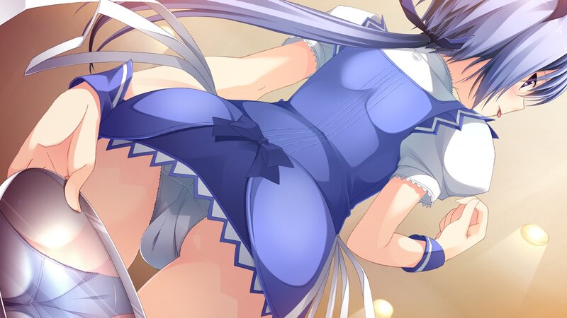anime character in blue dress