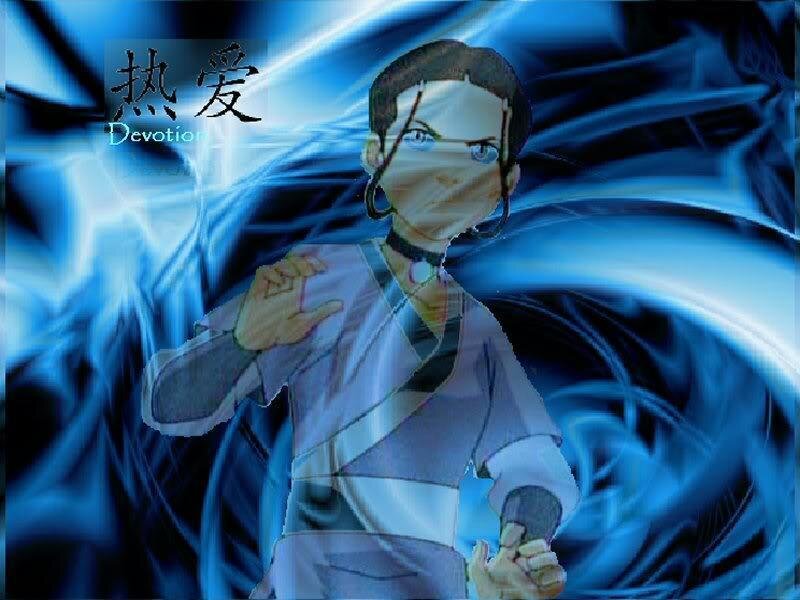 Anime Character in Blue Energy — Dramatic, Digital Art