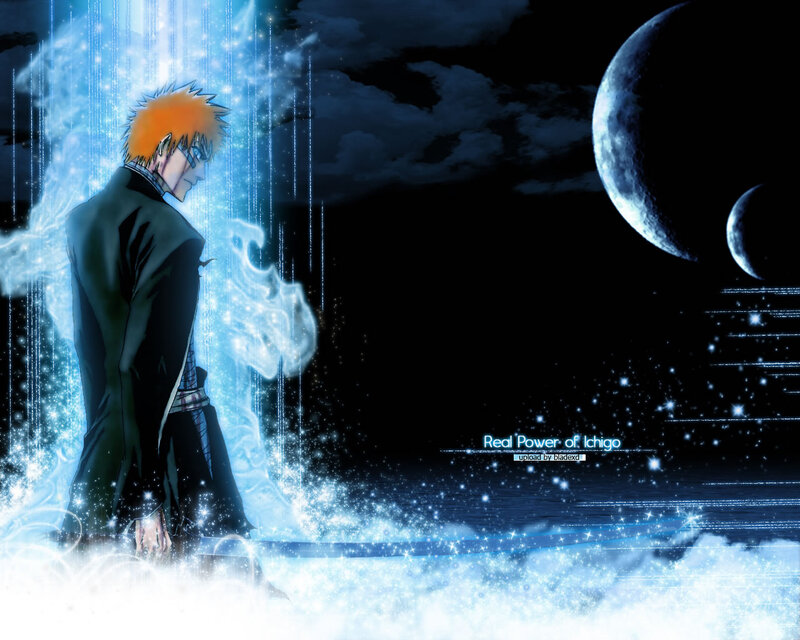 Anime Character in Blue Energy — Dramatic