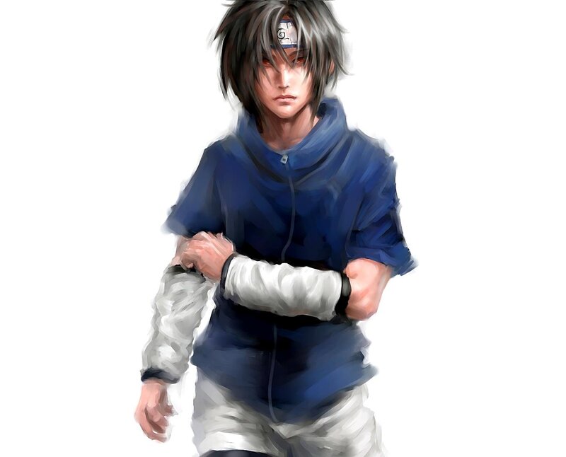 Anime Character in Blue Hoodie — Serious