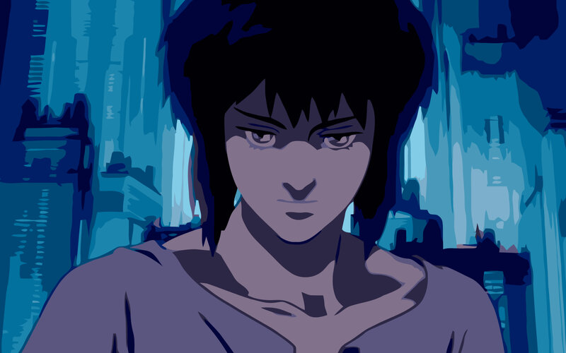 anime character in blue lighting