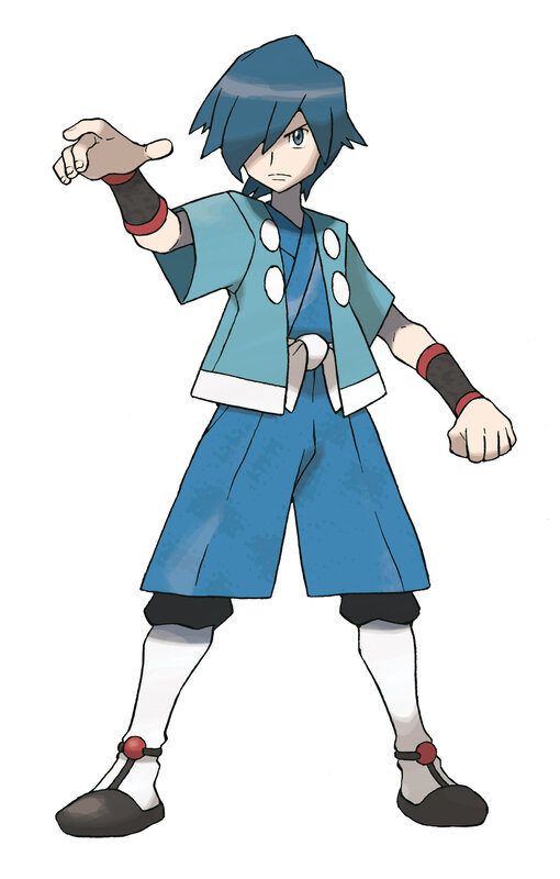anime character in blue outfit