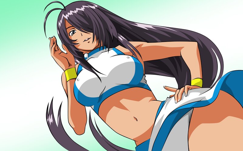 anime character in blue outfit