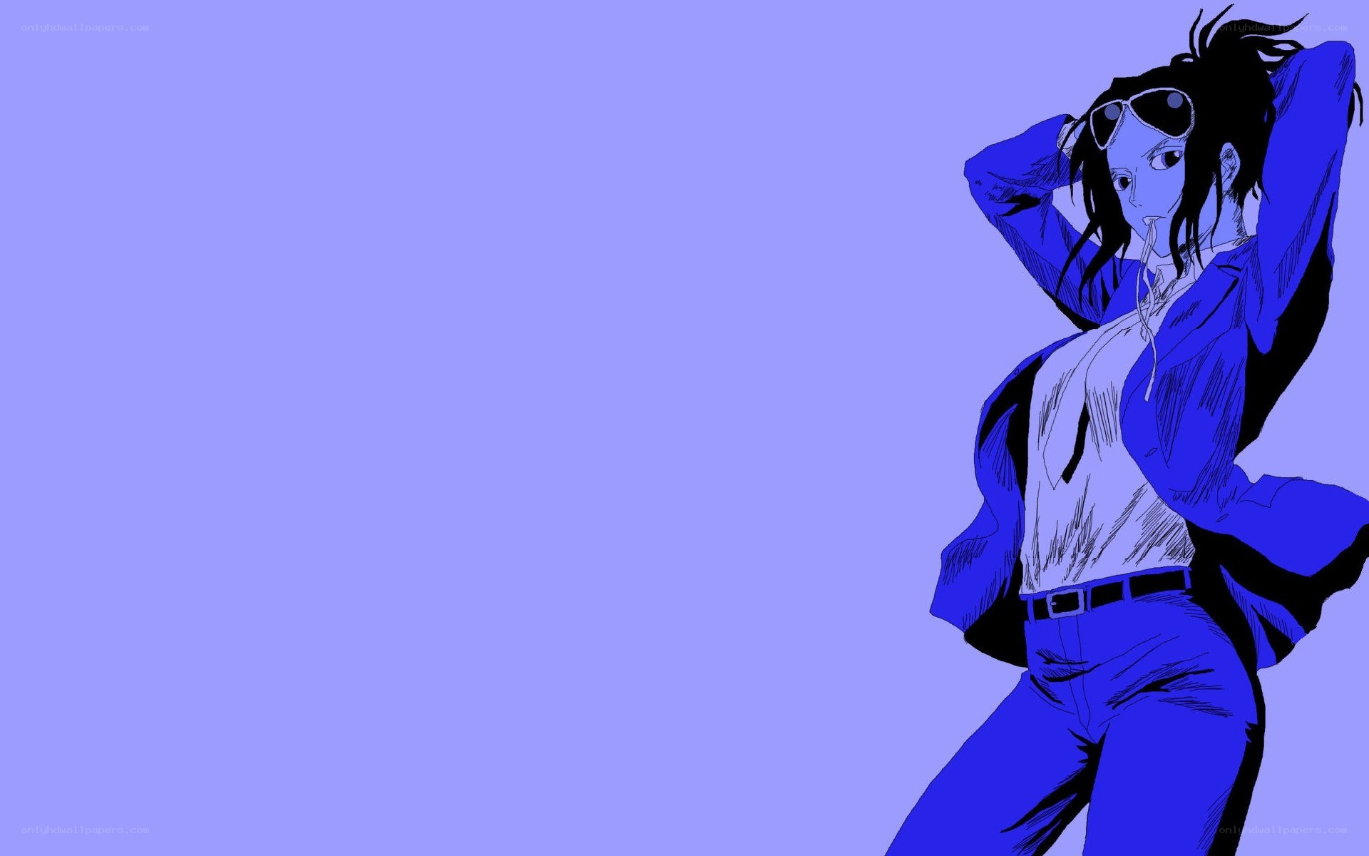 anime character in blue suit